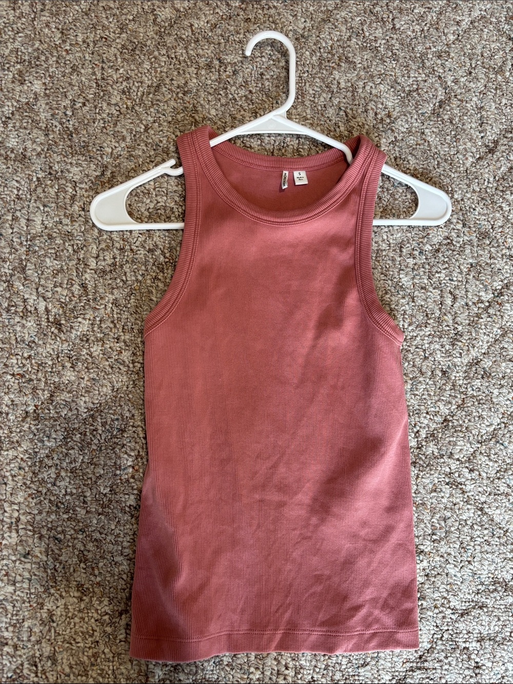 Nordstrom Ribbed Tank Top in Dusty Rose